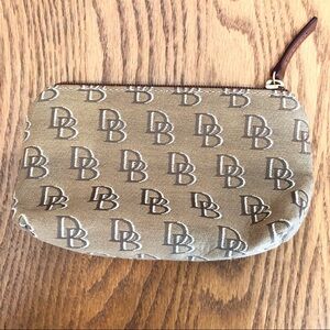 Vintage Dooney & Bourke Coin Purse Gold/Brown, 7x5